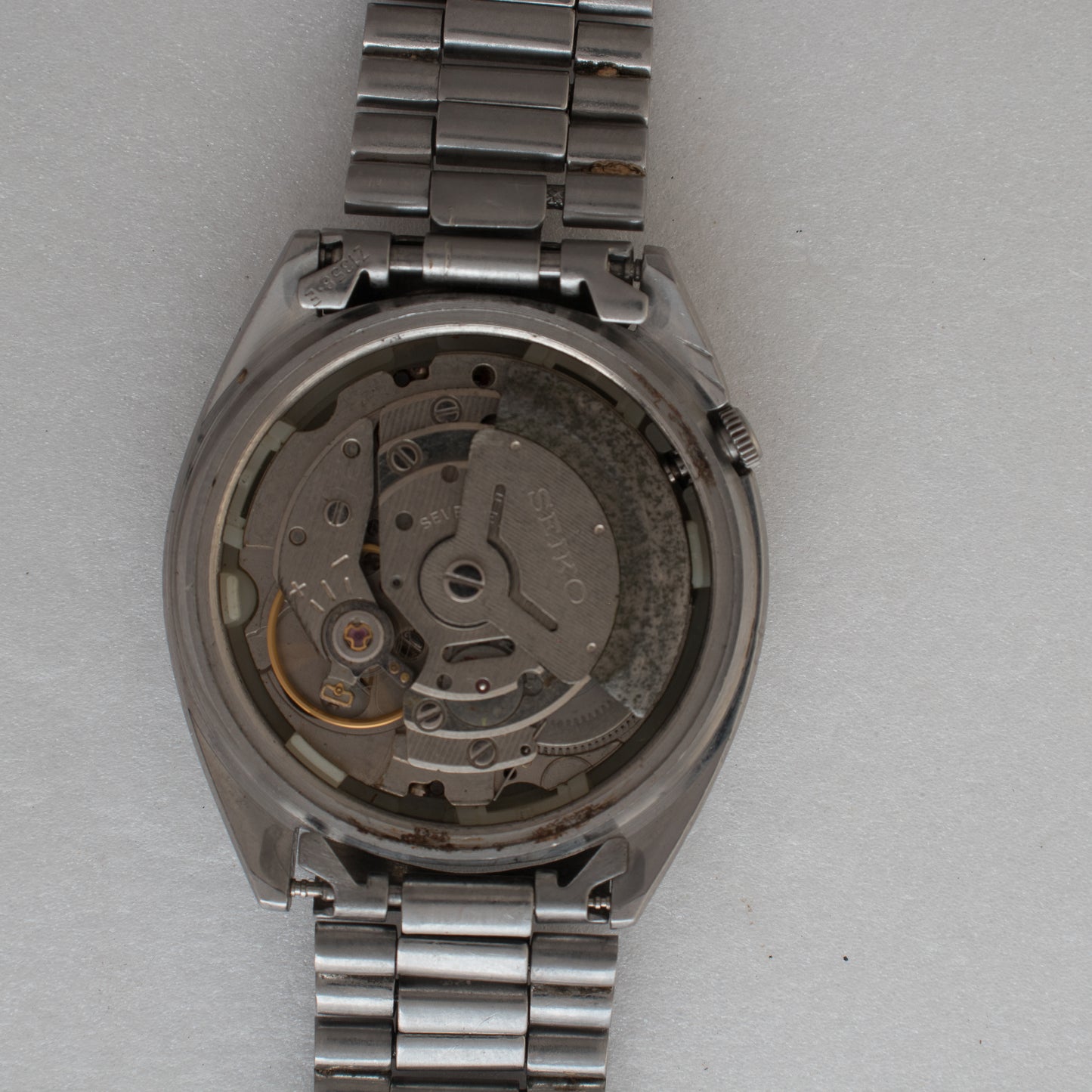 Rare Vintage Seiko 5 Auto Watch 6309-8840 Italian/English Day Dark Blue Dial