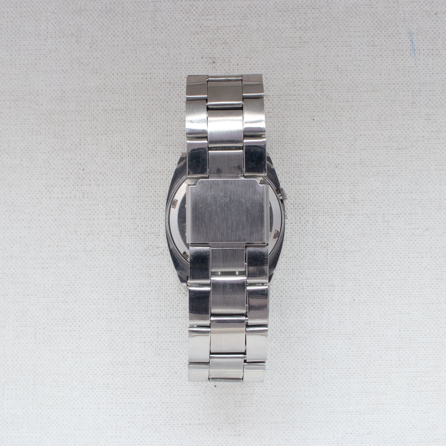 Rare Vintage Seiko 5 Automatic 7009-5760 Vertical Stripe Silver Dial 1984 Watch
