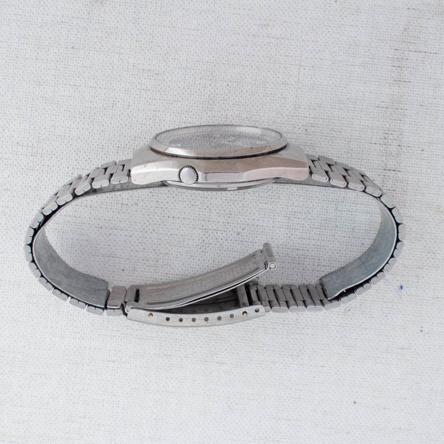 Seiko 5 Auto 7009-8830 Watch Black Dial Silver Accents Arabic/English Days