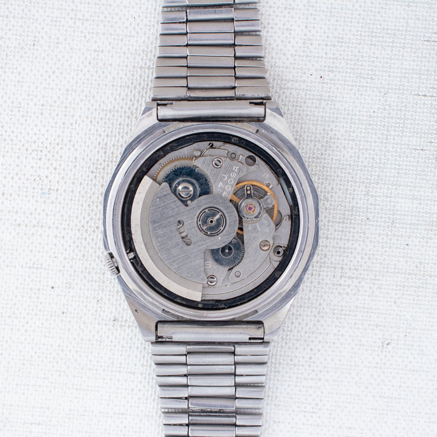 Seiko 5 Auto 7009-8830 Watch Black Dial Silver Accents Arabic/English Days