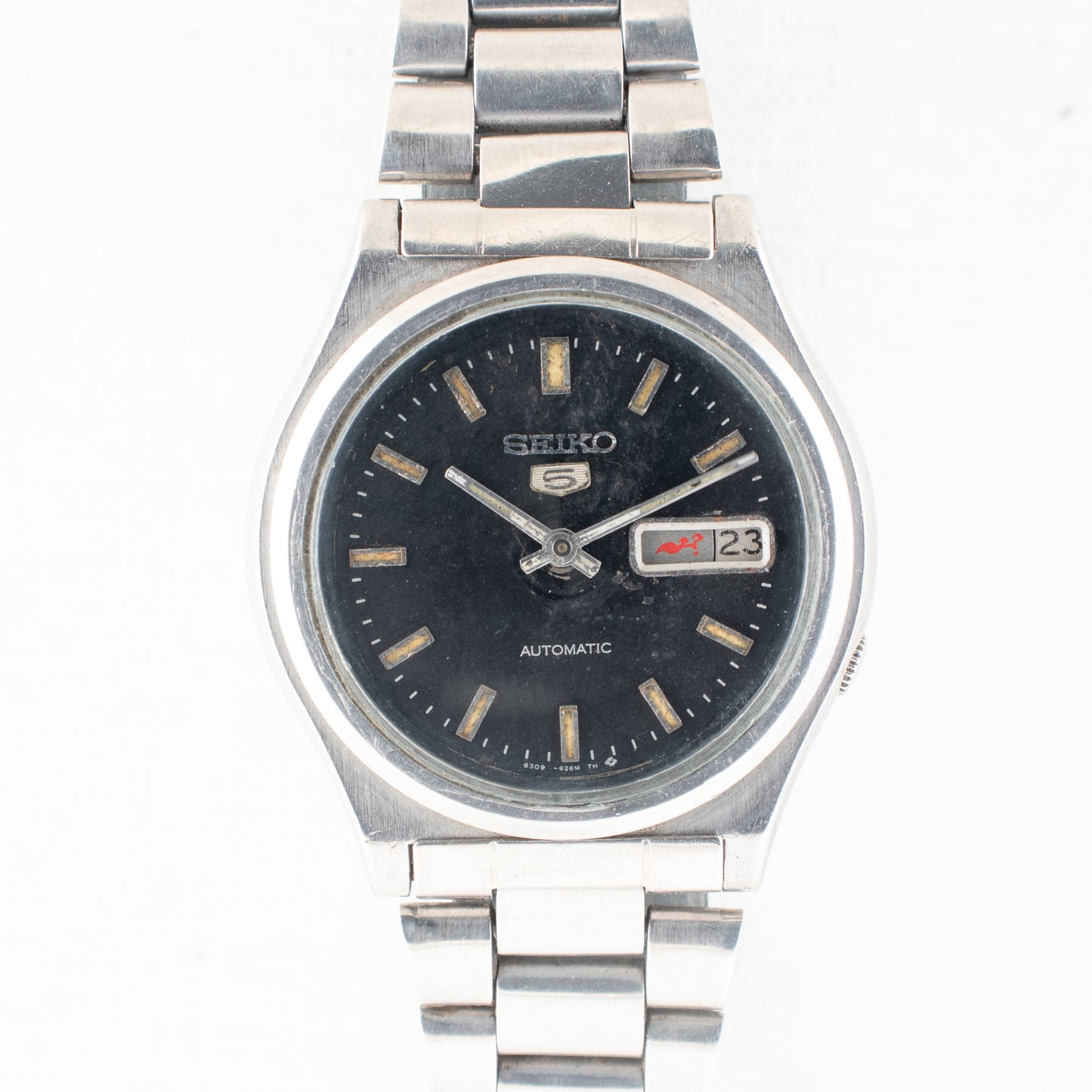 Seiko 5 Automatic 6309-8230 Day/Date Dual Language Day Vintage Watch 6309-626M