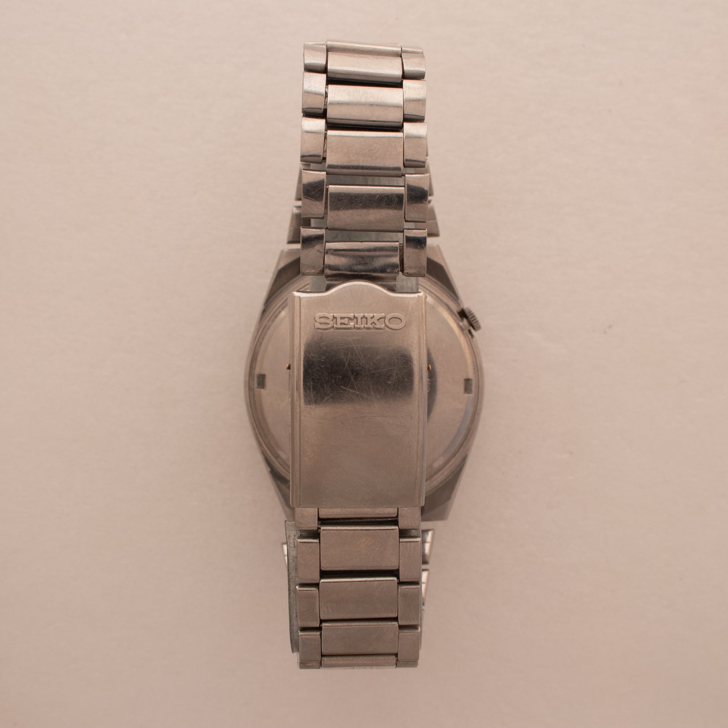 Vintage Seiko 5 Automatic 6309-9000 English/Italian Day Black Dial Silver Accent
