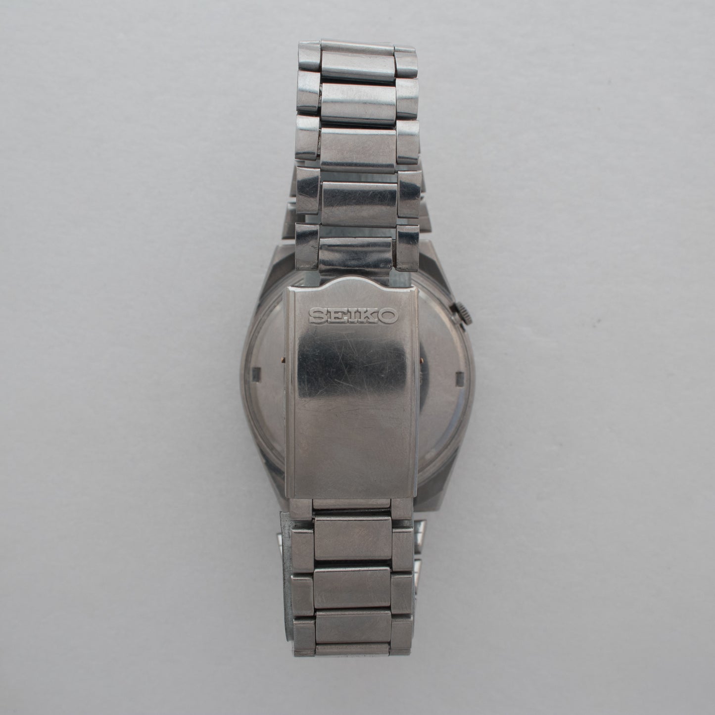 Vintage Seiko 5 Auto 6309-9000 English/Italian Day Dark Blue Dial Silver Accent
