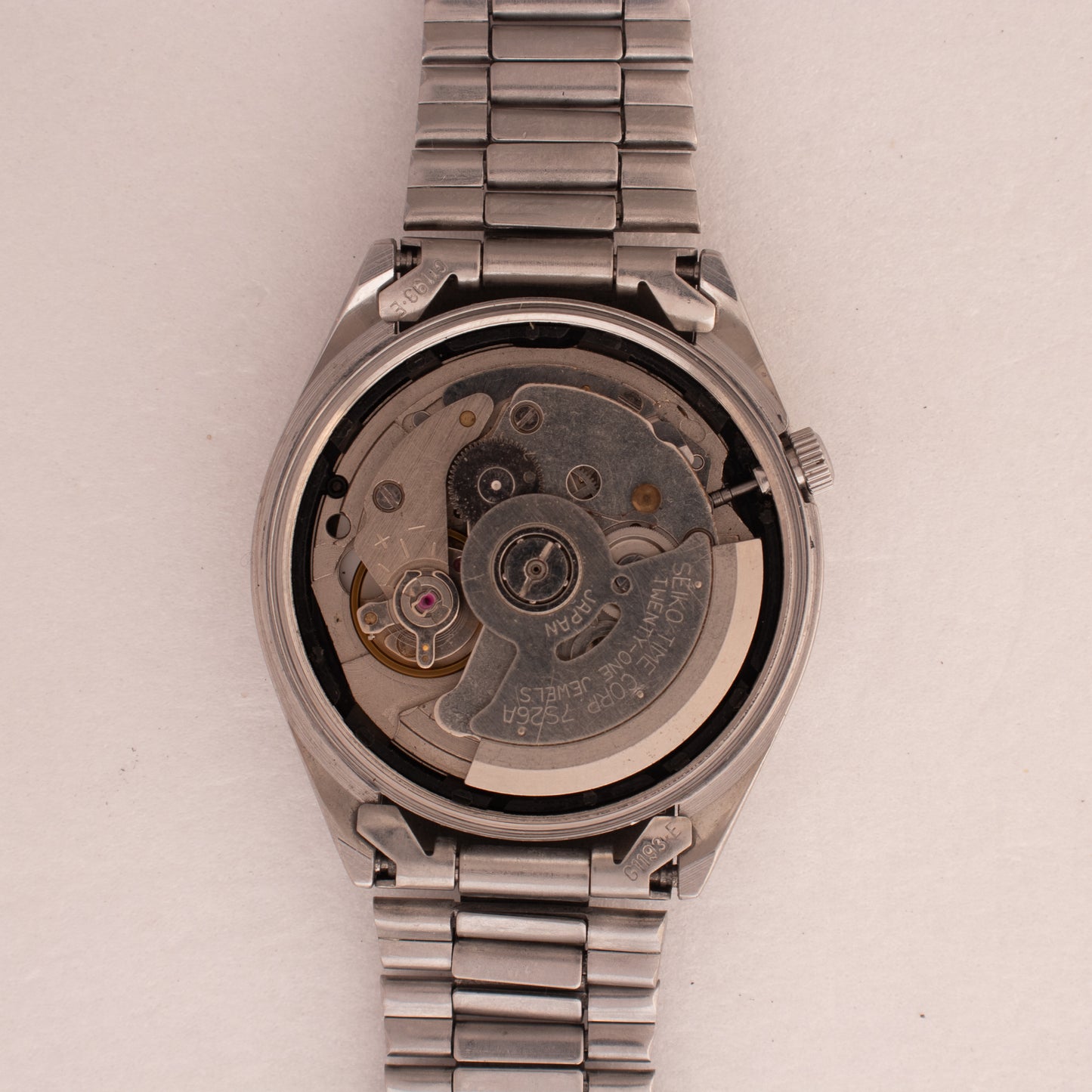 Vintage Seiko 5 Automatic 7S26-8000 Men's Watch Arabic/English Day Black Dial