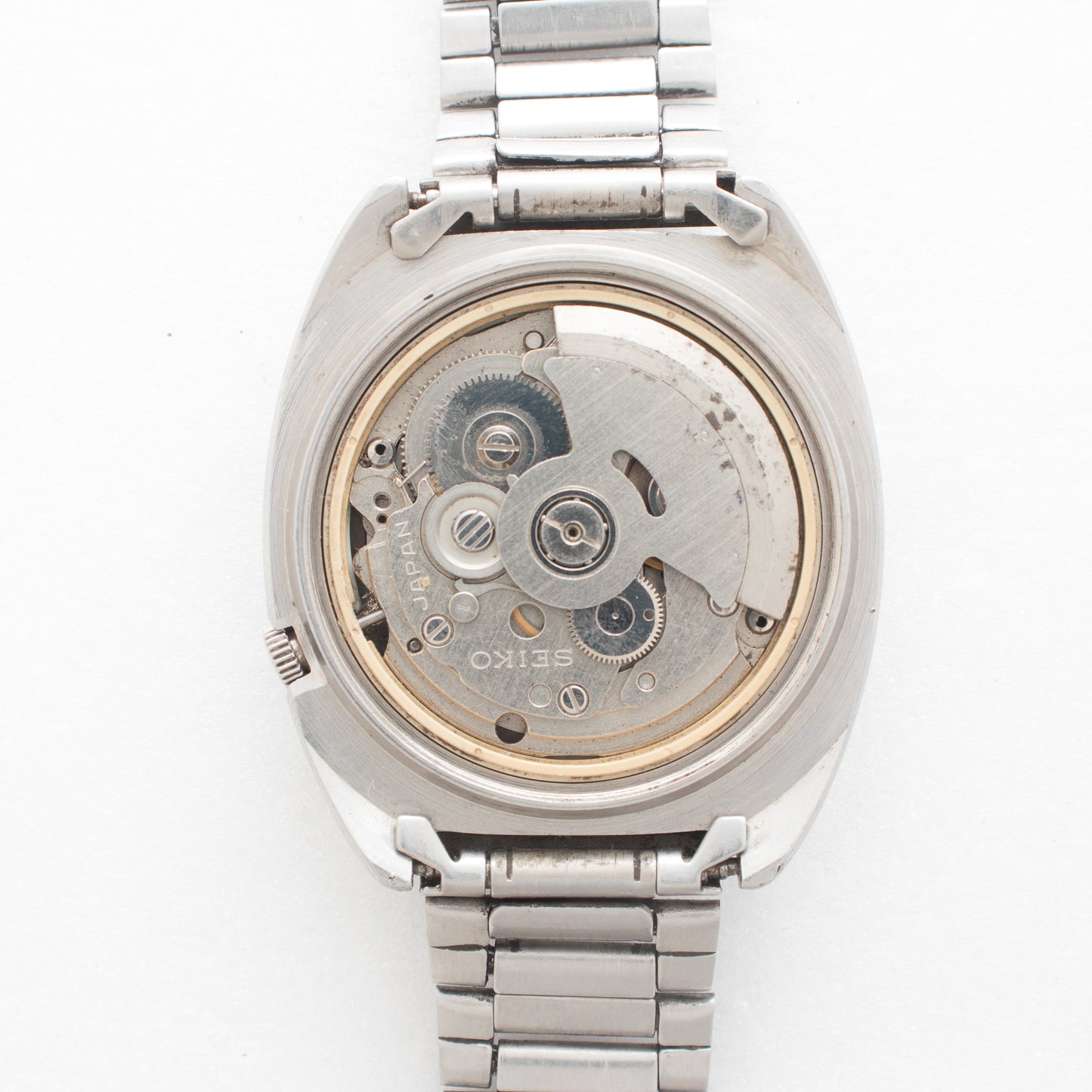Vintage Seiko 5 Auto Men's Watch 7009-8580 Dark Blue Dial Silver Accents Rare