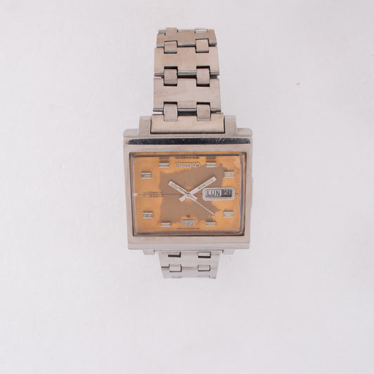 Vintage Seiko 5 Auto Square Case 6119-5000 Rare Patina/Tropical Dial 1969 Watch