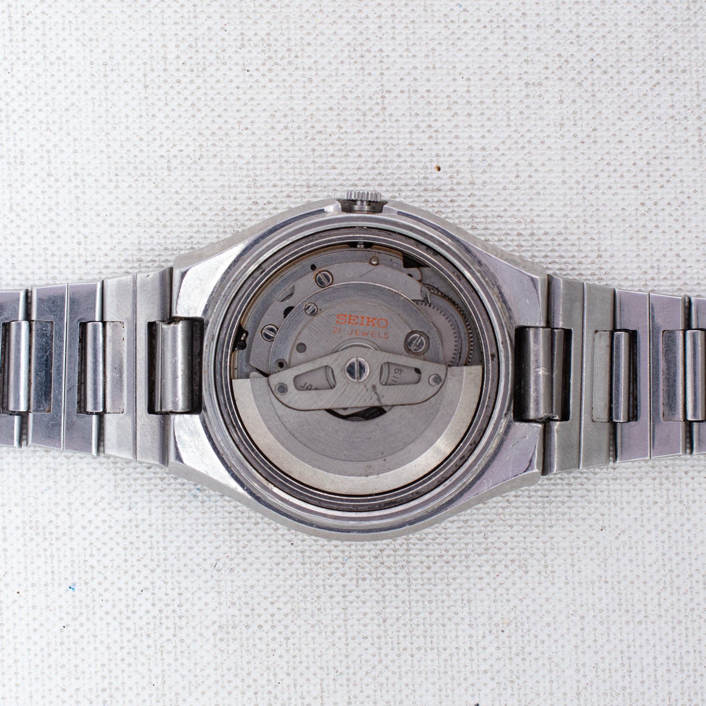Vintage Seiko 5 Auto Watch 6119-5401 TV Case Dark Blue Dial 1975, Fully Functional