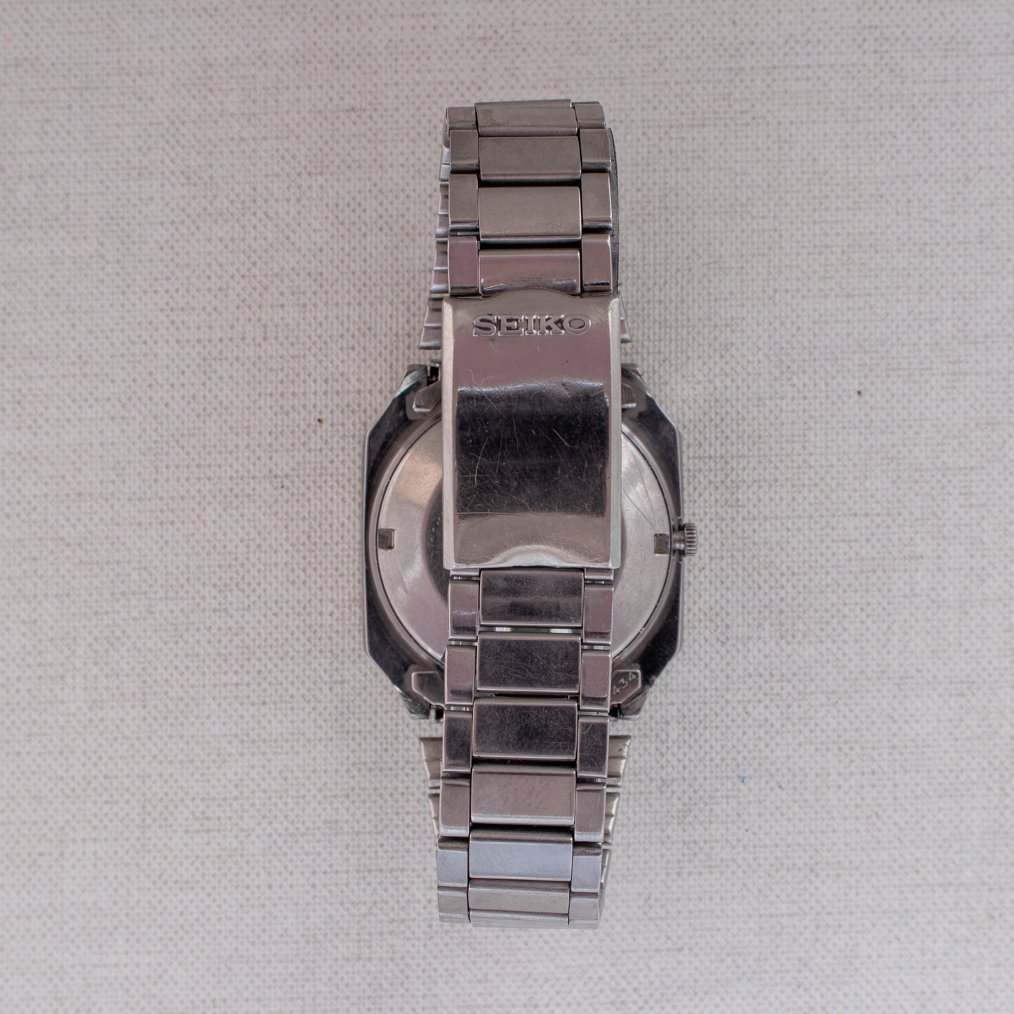 Vintage Seiko 5 Auto Watch 6309-5510 Blue Dial TV Case Arabic English Days MINT