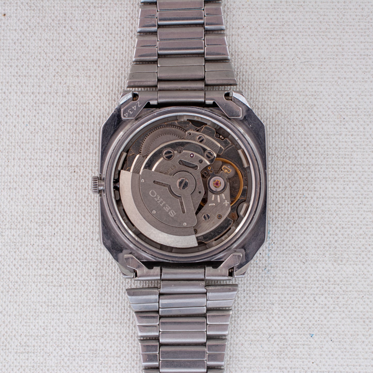 Vintage Seiko 5 Auto Watch 6309-5510 Blue Dial TV Case Arabic English Days MINT