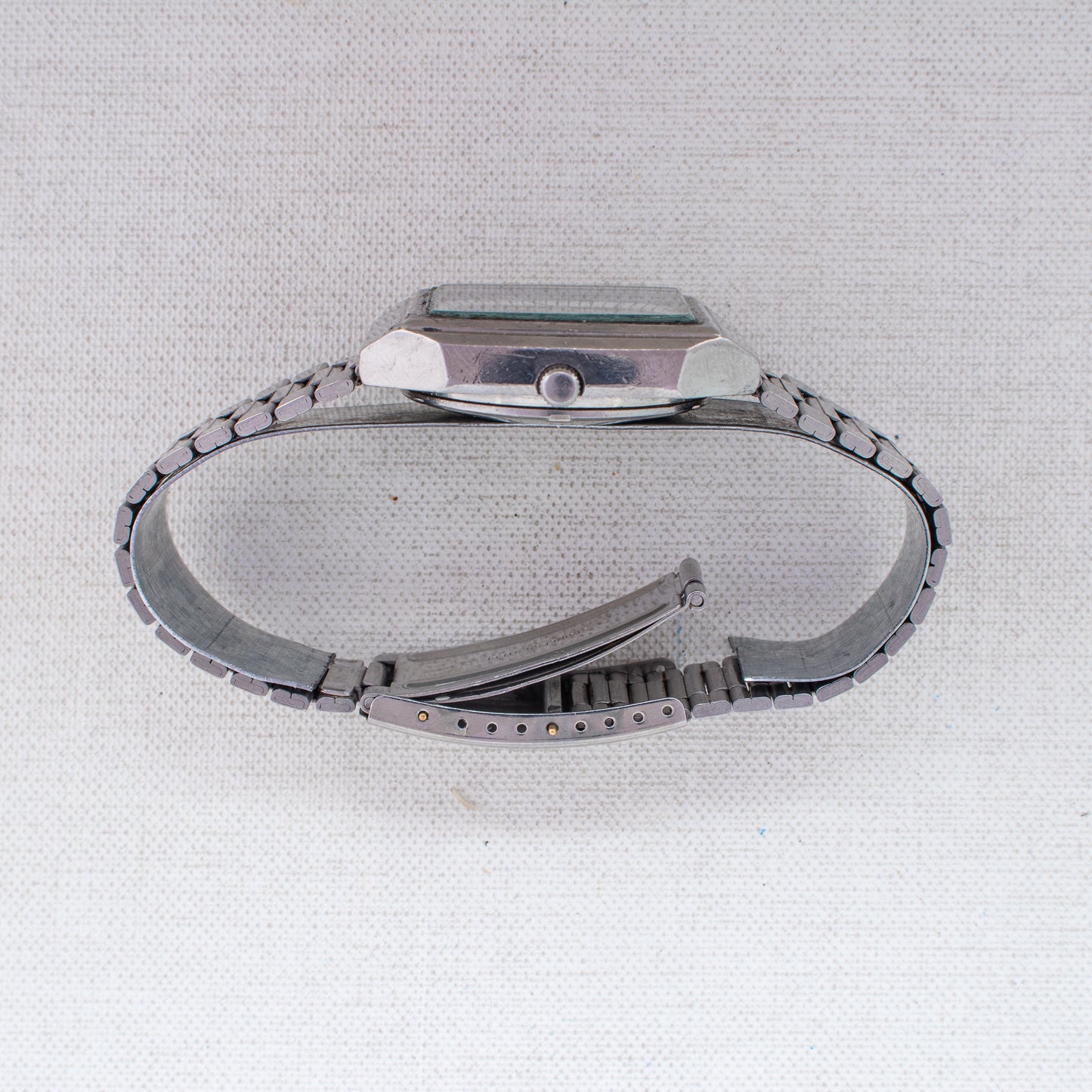 Vintage Seiko 5 Auto Watch 6309-566A Texture Dark Blue Dial TV Case, Bilingual Days