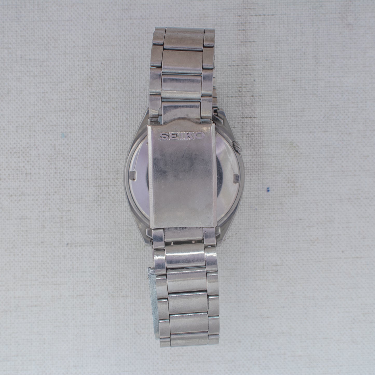 Vintage Seiko 5 Auto Watch Black Dial Gold Accents 6309-583A Arabic English Day