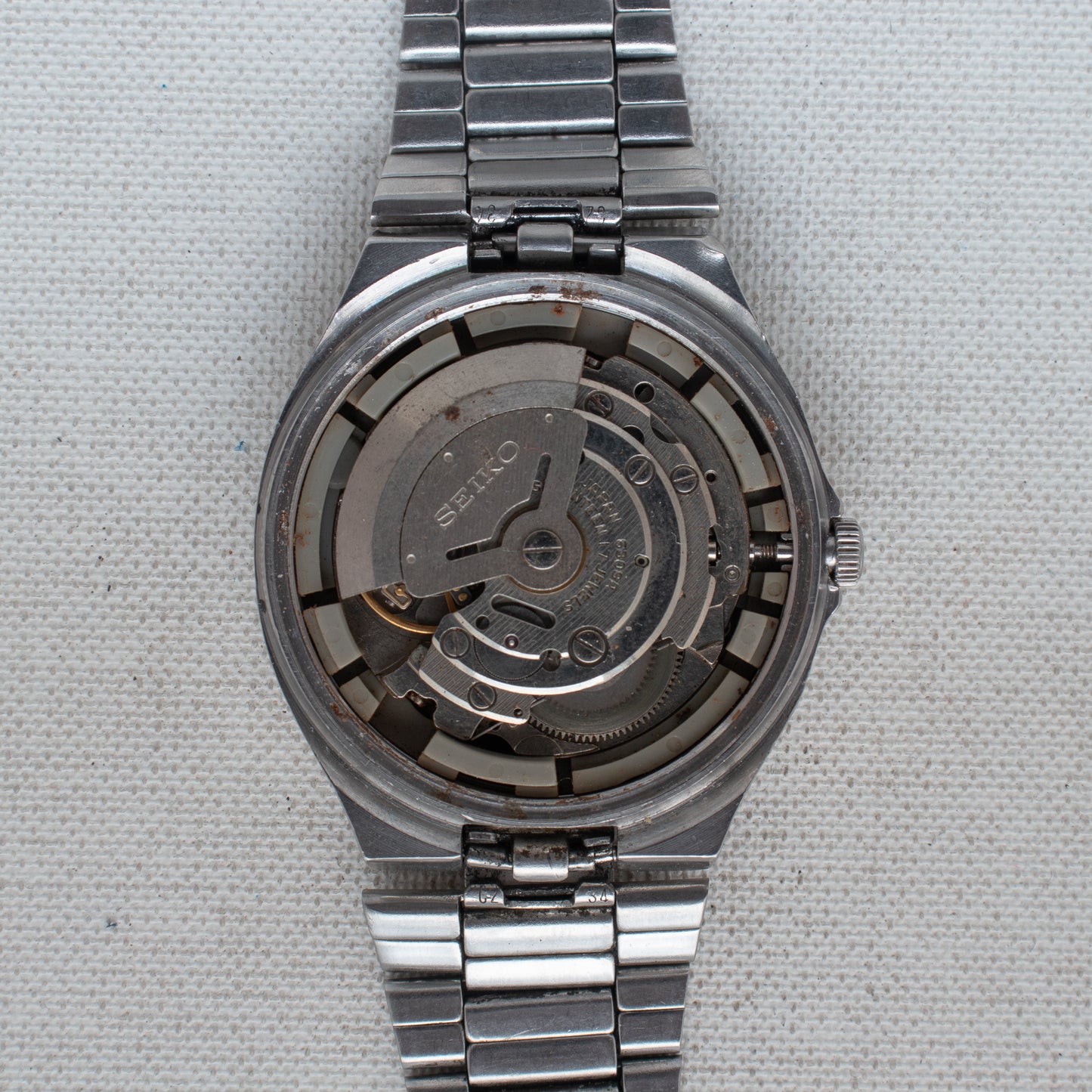 Vintage Seiko 5 Automatic 6309-5320 Arabic/English Day Silver Dial TV Case Watch