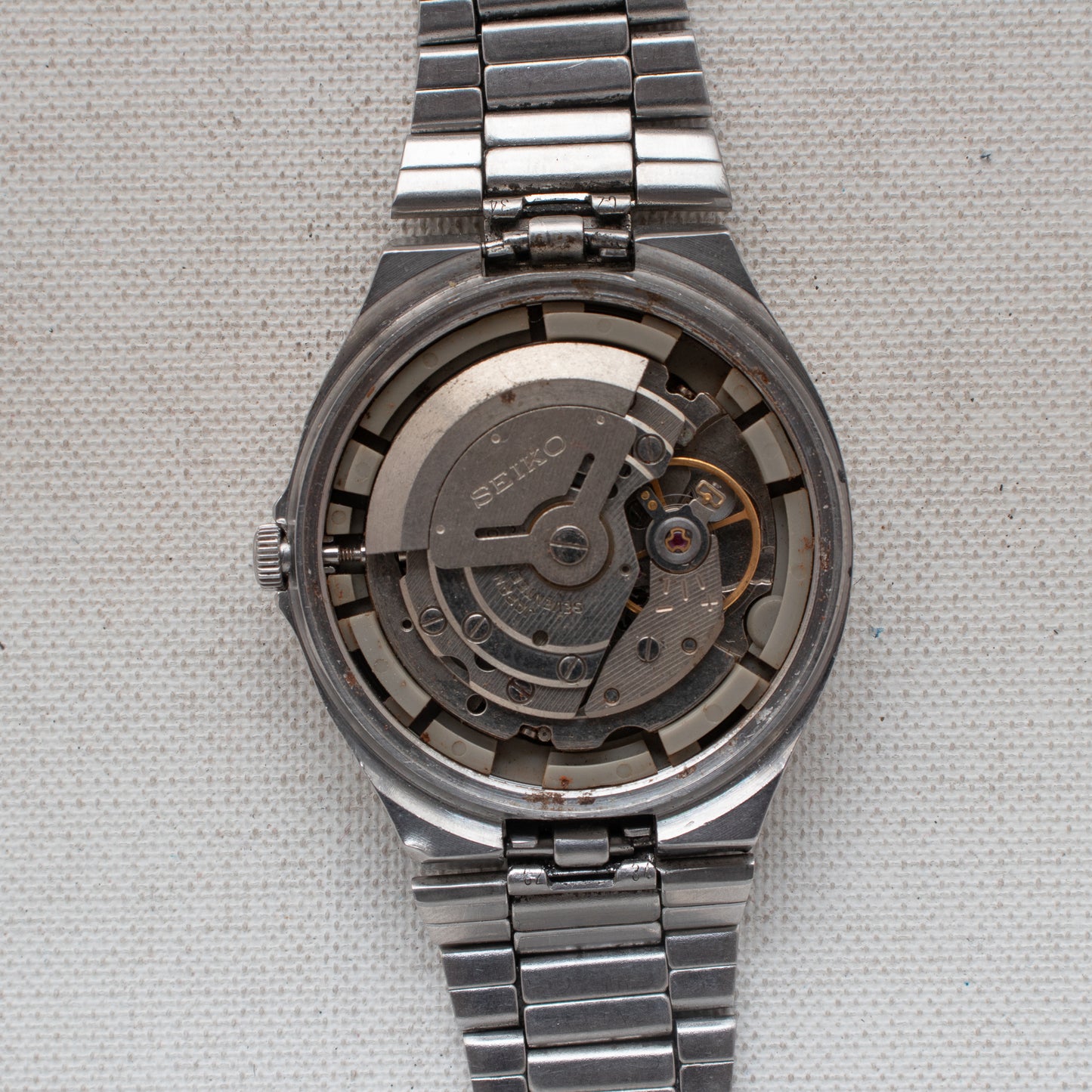 Vintage Seiko 5 Automatic 6309-5320 Arabic/English Day Silver Dial TV Case Watch