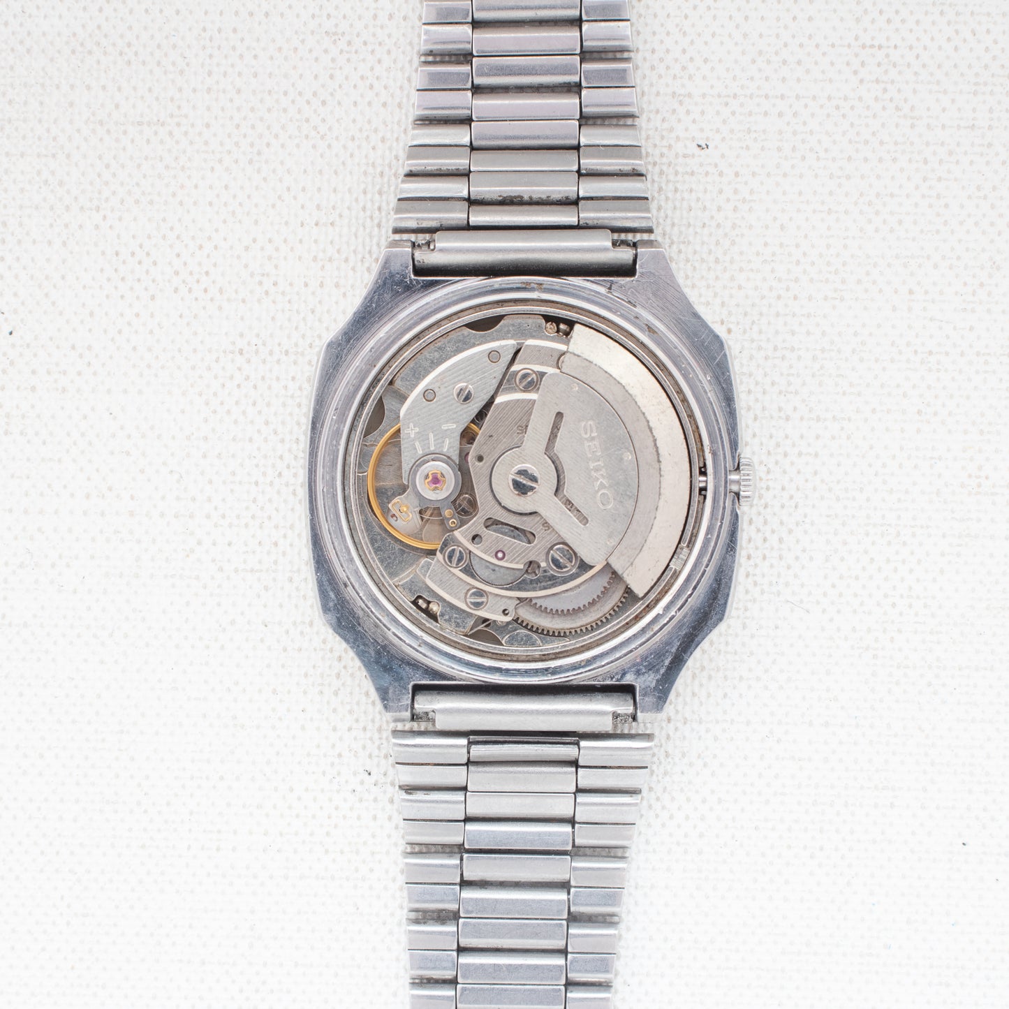 Vintage Seiko 5 Automatic 6309-5490 Unique Textured Dial Silver Dial 1981 Watch