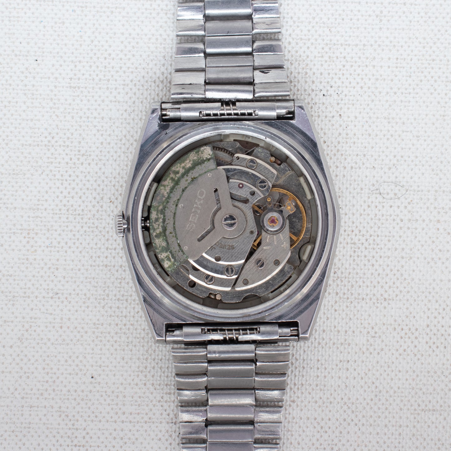 Vintage Seiko 5 Automatic 6309-615A Arabic/English Days Silver Dial 1981 Watch