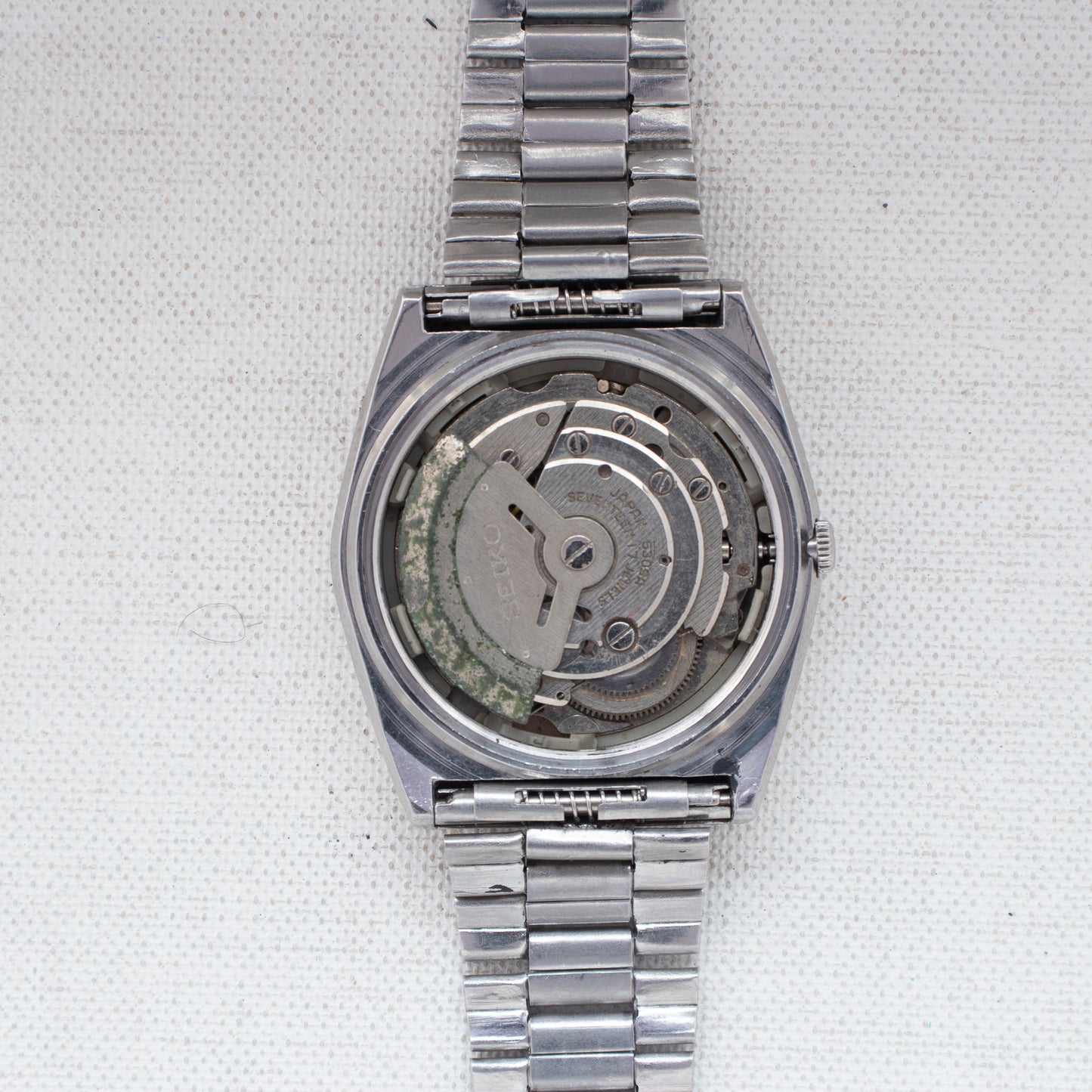 Vintage Seiko 5 Automatic 6309-615A Arabic/English Days Silver Dial 1981 Watch