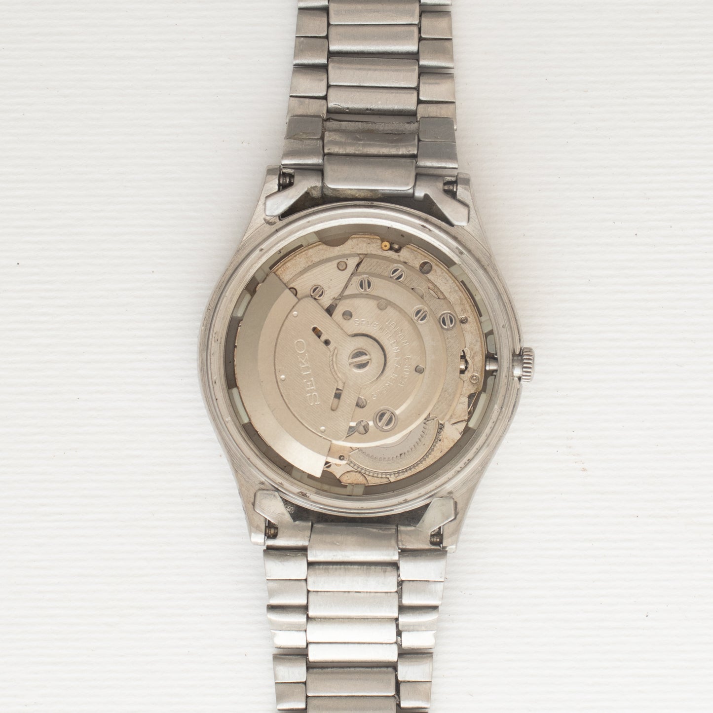 Vintage Seiko 5 Automatic 6309-8880 Watch Gold Sunburst Dial Arabic English Day