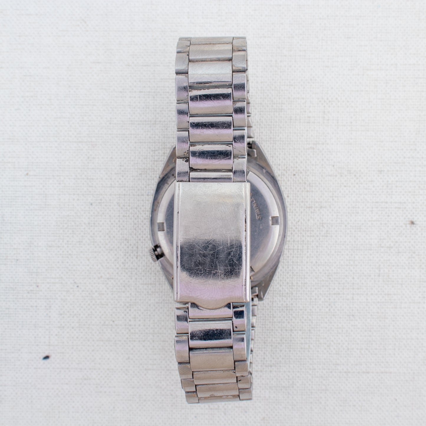 Vintage Seiko 5 Automatic 7009-8331 Men's Watch White Dial Arabic/English Day