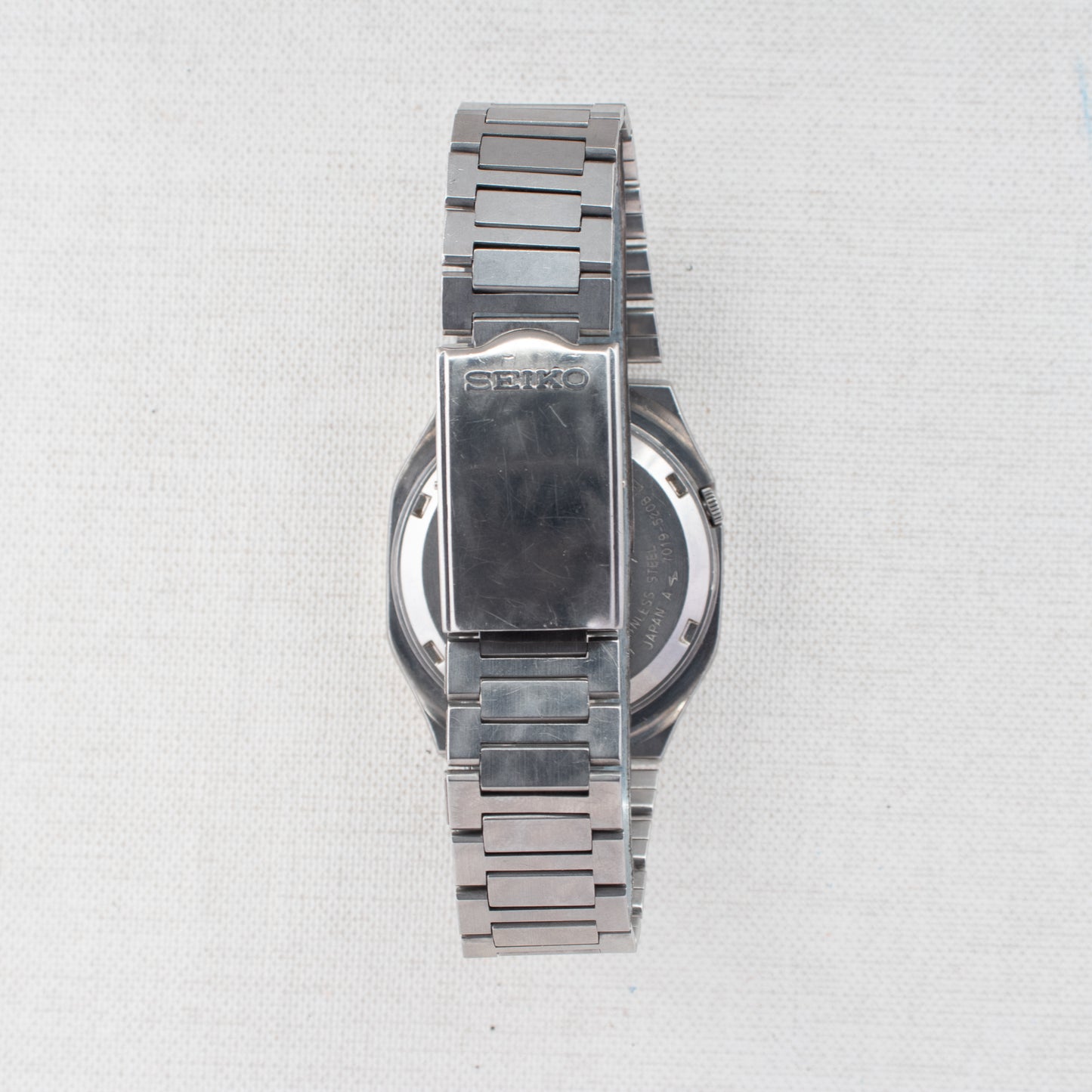 Vintage Seiko 5 Automatic 7019-520B Unique 24-Hour Bezel Grey Dial 1985 Watch