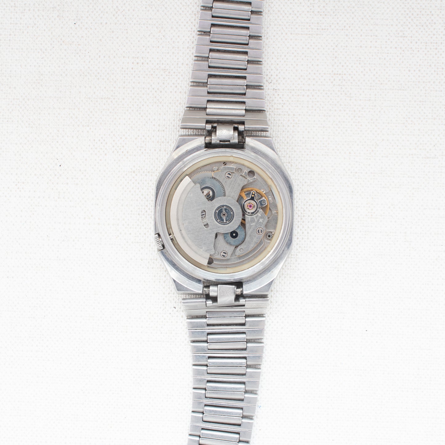 Vintage Seiko 5 Automatic 7019-520B Unique 24-Hour Bezel Grey Dial 1985 Watch