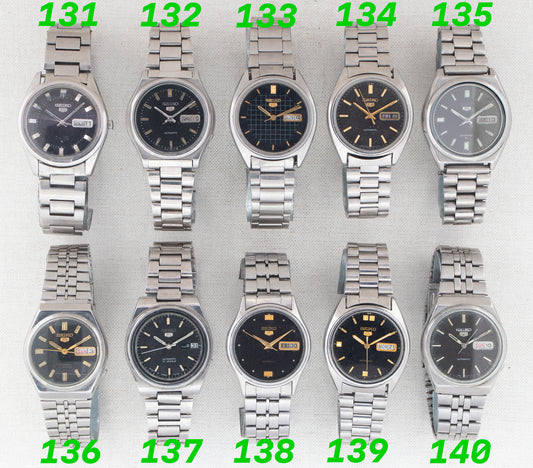 Vintage Seiko 5 Automatic Collection | Sleek Black Dials | Refs: 6309-8880, 6309-626M, 6309A, 6309-8230, 7009-876J, 6309-8820, 7009-7031, 7009-3100, 6309-8840, 6309-872M