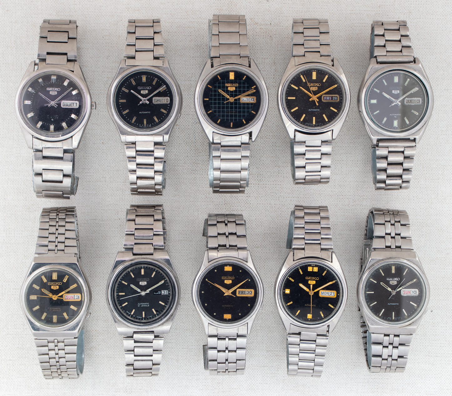 Vintage Seiko 5 Automatic Collection | Sleek Black Dials | Refs: 6309-8880, 6309-626M, 6309A, 6309-8230, 7009-876J, 6309-8820, 7009-7031, 7009-3100, 6309-8840, 6309-872M