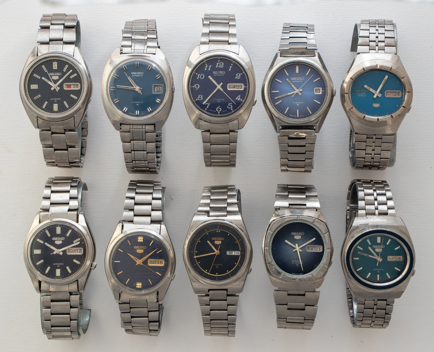 Vintage Seiko 5 Automatic Dark Blue Dial Collection | 7009-8210, 7005-8042, 7009-8081, 6308-8030, 7009-8550, 7009-821J, 7009-5180, 7019-7370, 7009-5240