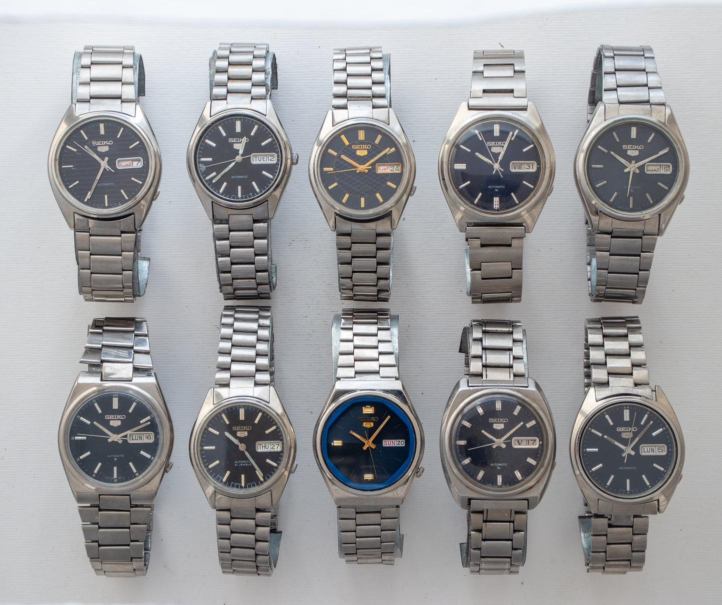 Vintage Seiko 5 Automatic Dark Blue Dial Collection | Refs: 6309-8160, 6309-720B, 7S26A, 7009-8750, 6309-8800, 6309-9000, 7S26-6000, 6309-565A, 7009-8580, 6309-8840