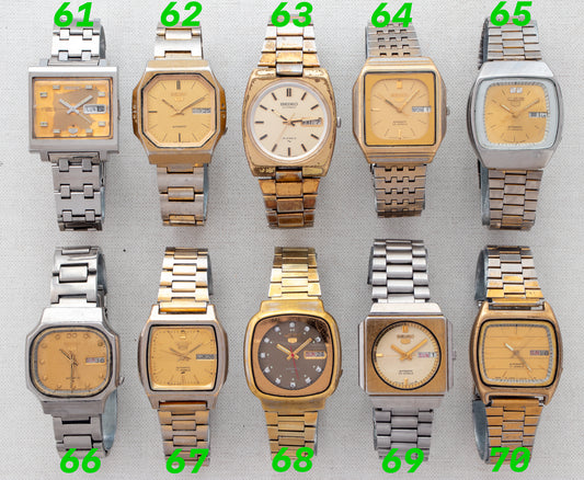 Vintage Seiko Automatic Gold & Champagne Collection | Refs: 6119-5000, 7009-5620, 7006-6000, 6349-5000, 7019-5420, 7009-529B, 7009-5862, 7009-5140, 6349-6050, 7009-2031