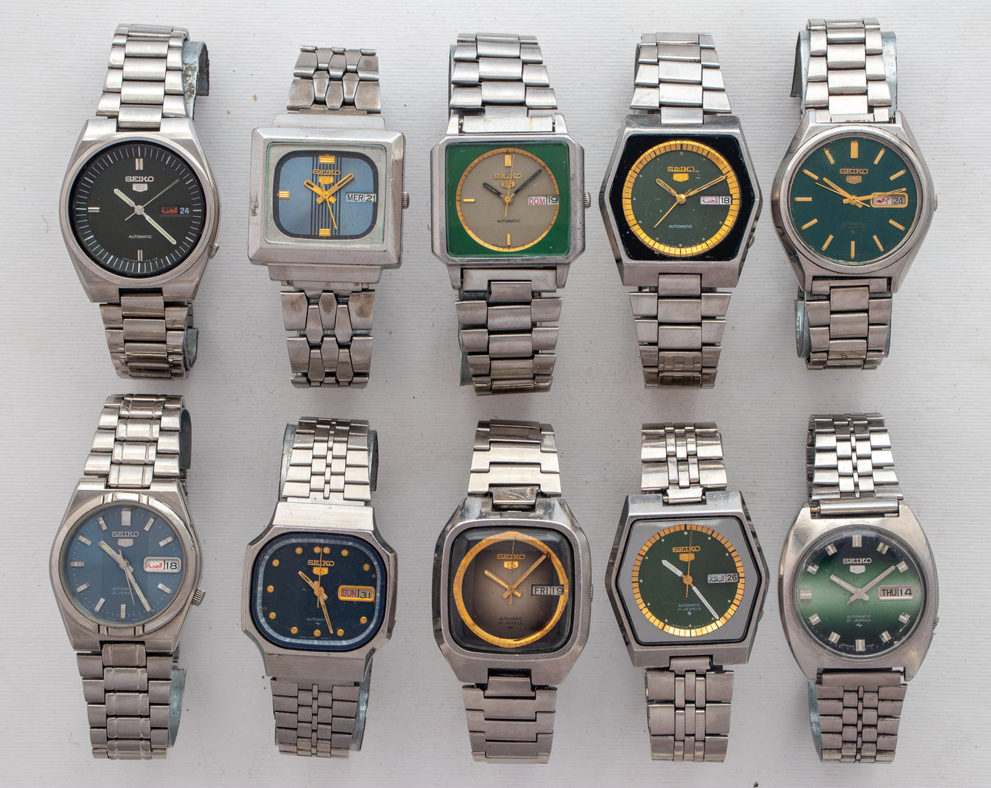 Vintage Seiko 5 TV & Hexagon Case Collection | Refs: 6309-611A, 6349-5020, 6309-547A, 6309-610A, 6319-8120, 7S26-01H0, 7009-529A, 7019-5090, 6319-602A, 7019-7190
