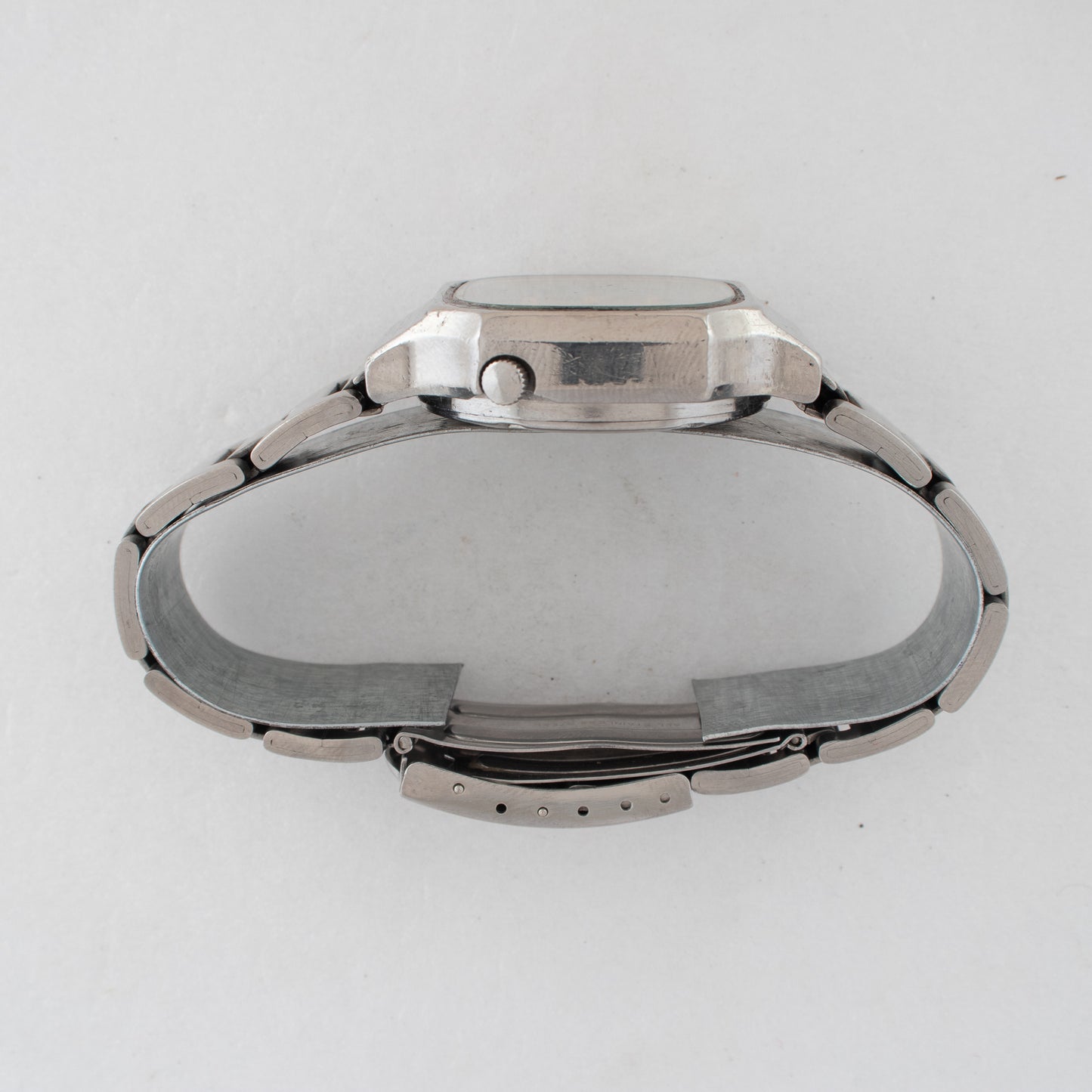 Vintage Seiko 5 Automatic Hexagonal Case 7009-529B Champagne Patina Dial Watch