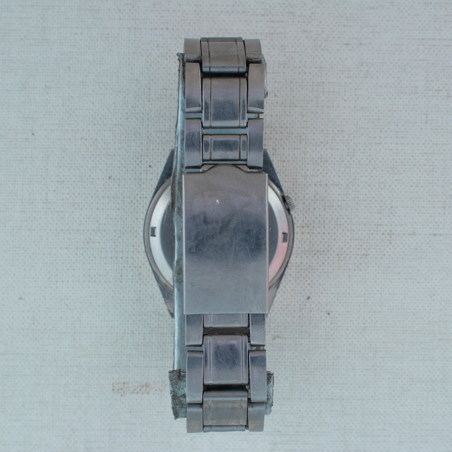 Vintage Seiko 5 Automatic Men's Watch 7S26-6000, Unique Patterned Off-White Dial