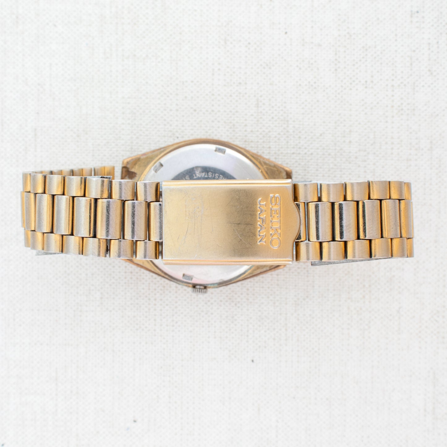 Vintage Seiko 5 Automatic Men's Watch Gold-Tone 6309-8150 English/Arabic Day