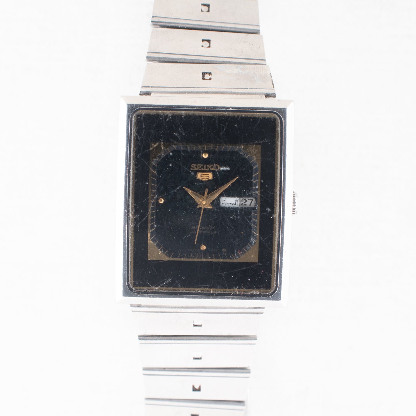 Vintage Seiko 5 Automatic Unsex Watch | Square TV Dial 2949-5110 23J English/Arabic