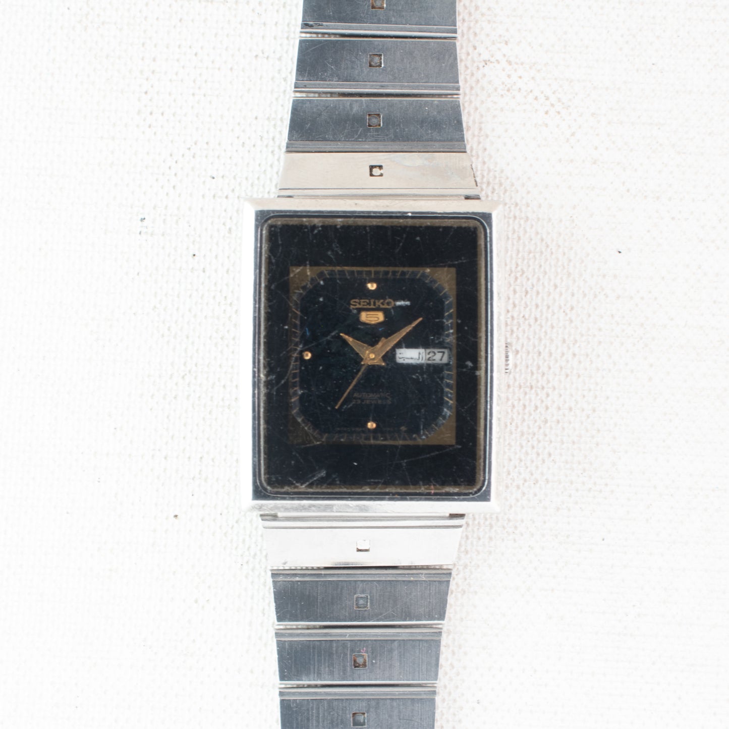 Vintage Seiko 5 Automatic Unsex Watch | Square TV Dial 2949-5110 23J English/Arabic