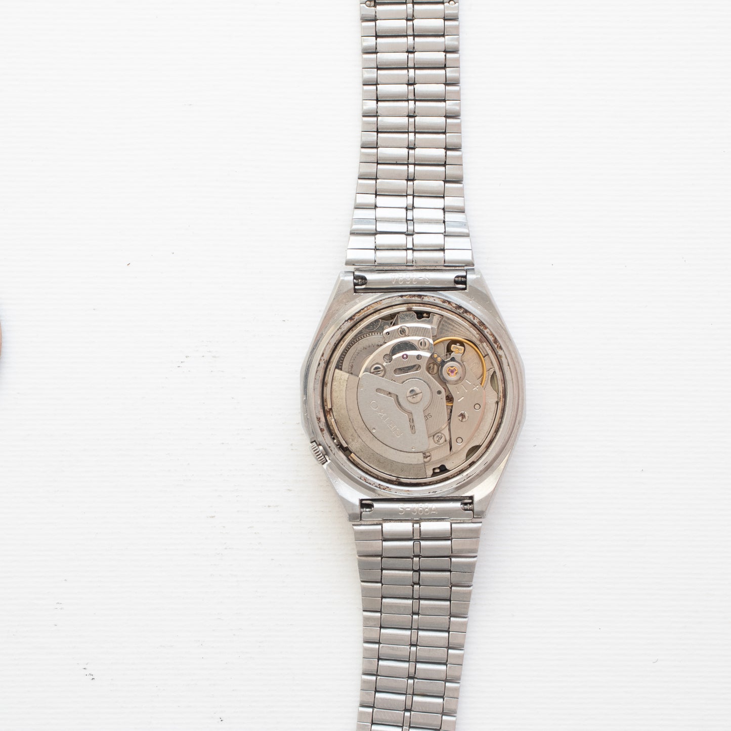 Vintage Seiko 5 Automatic Watch 6309-720C Black Dial Rhinestone Indices 17J