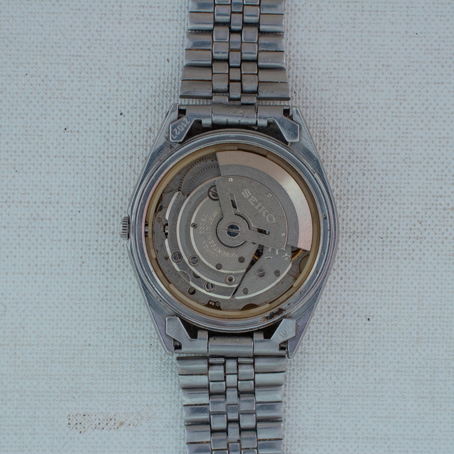 Vintage Seiko 5 Automatic Watch 6309-8900, Classic Silver Dial Bilingual Days