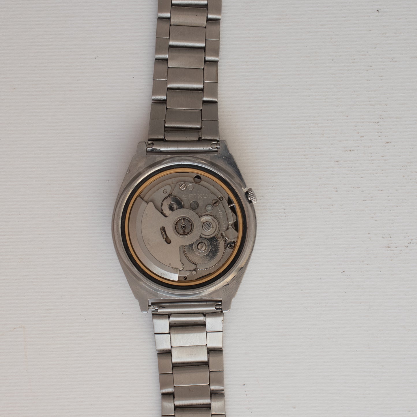 Vintage Seiko 5 Automatic Watch 7009-8720 Black Dial English/Arabic Day 17J