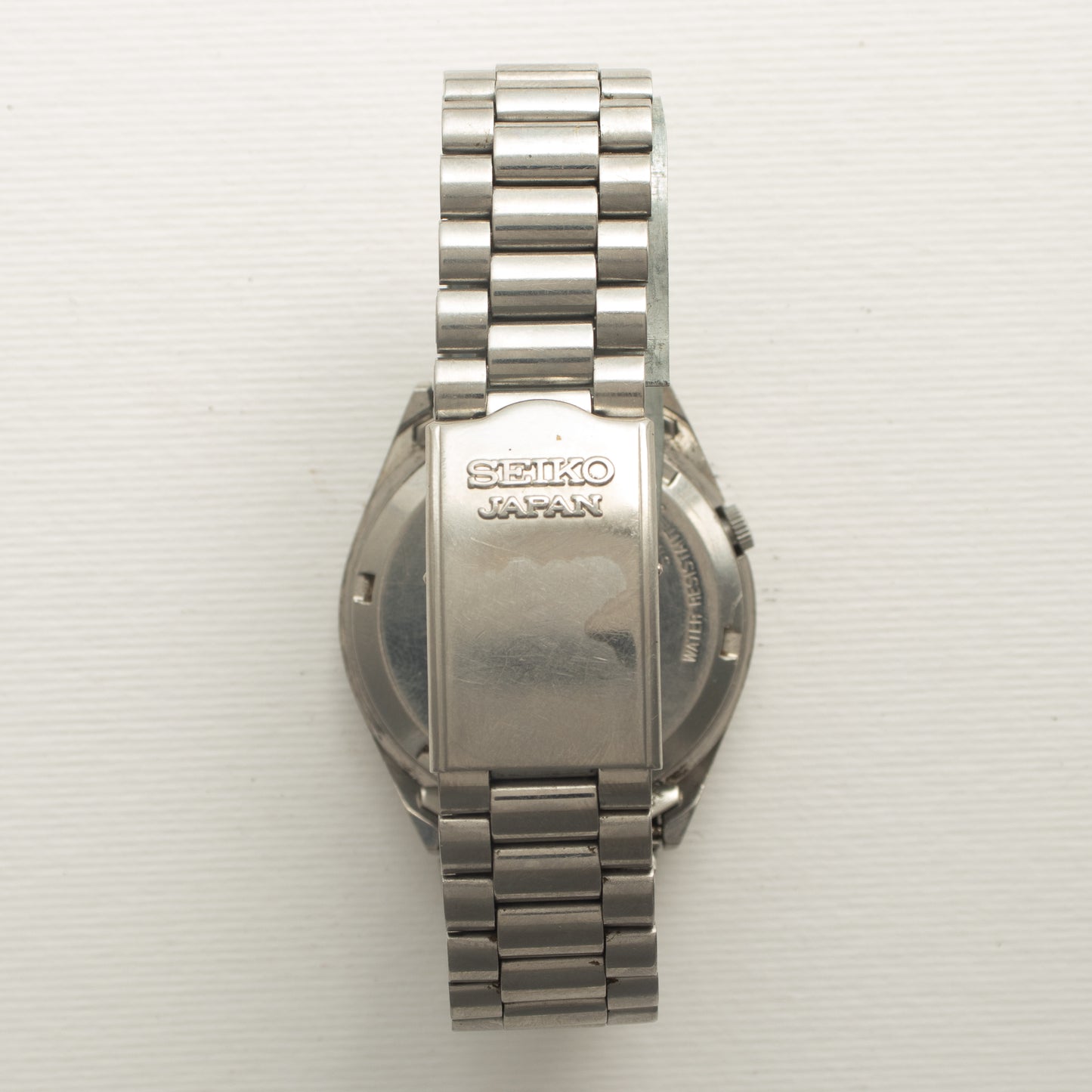 Vintage Seiko 5 Automatic Watch 7019-6081 Gold Chevron Dial Arabic English Day