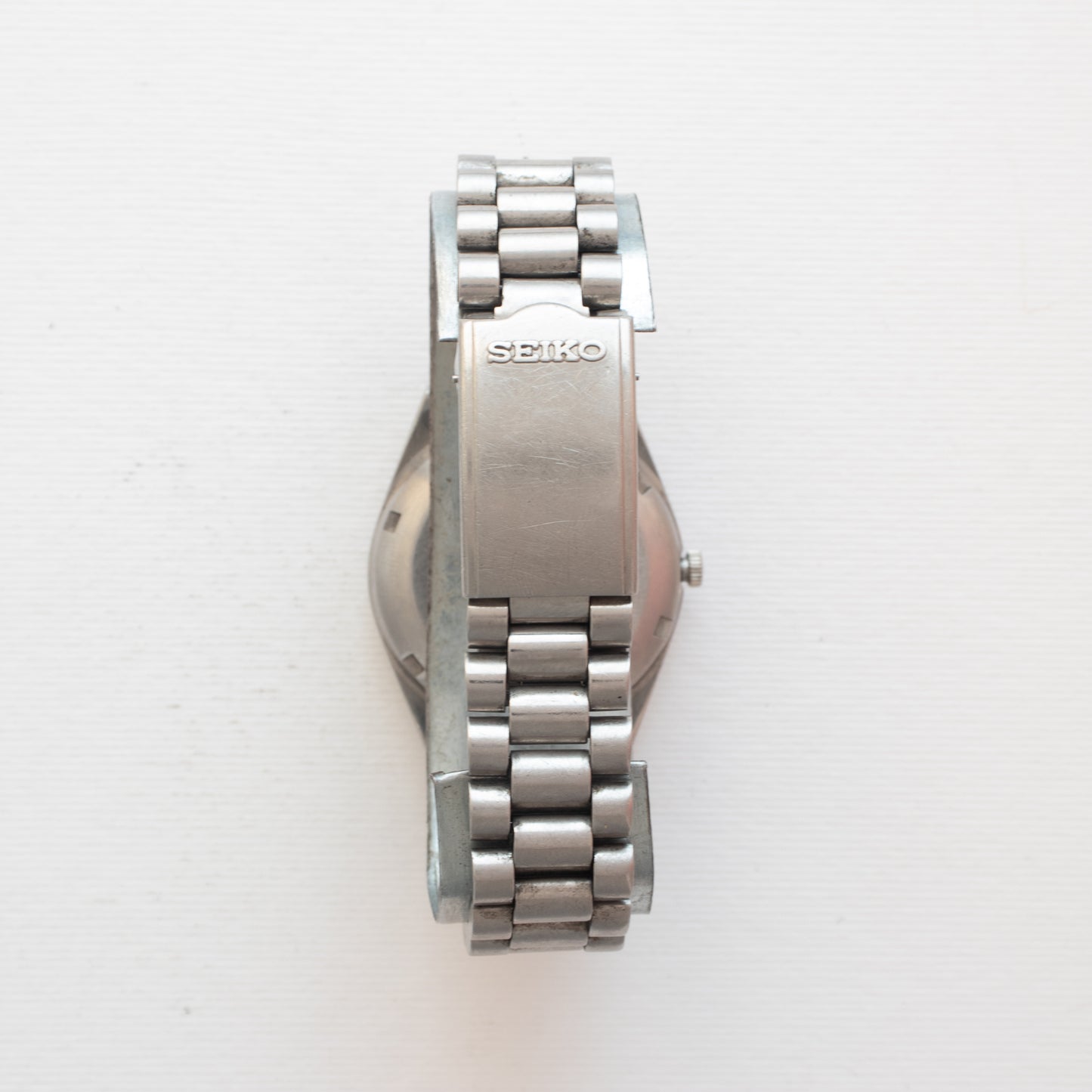 Vintage Seiko 5 Automatic Watch 7S26-1590 English/Arabic Day, Black Dial Silver Accents