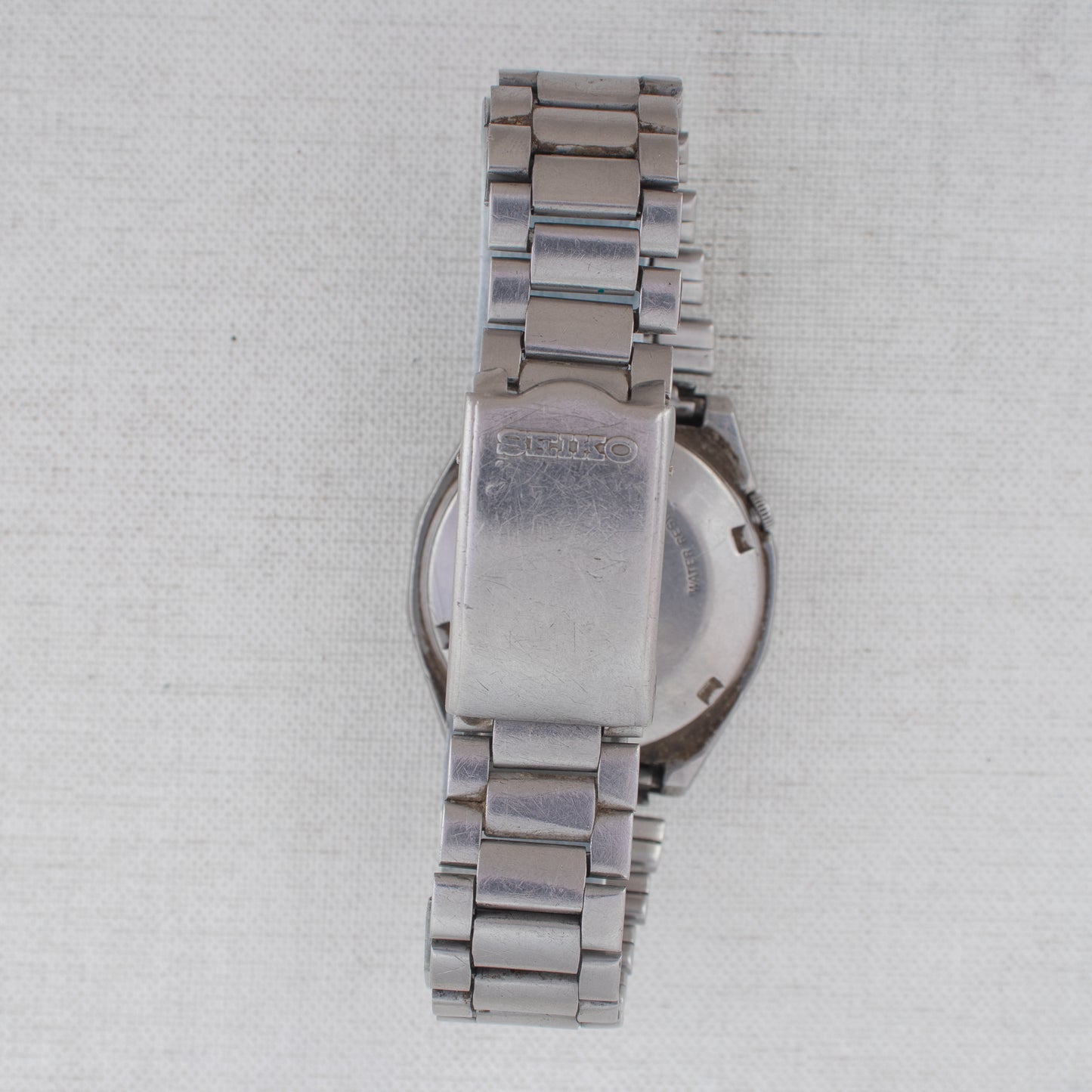 Vintage Seiko 5 Automatic Watch Black Dial Silver Accents 6309-7160 Day/Date