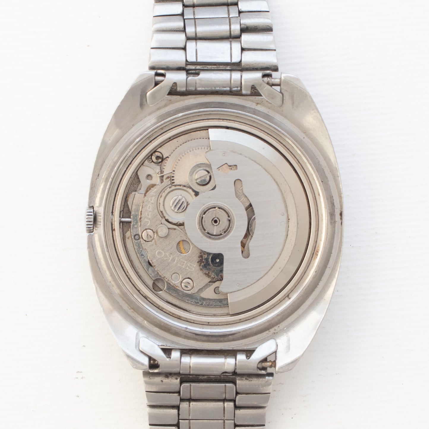 Vintage Seiko 7005-8042 Automatic Blue Dial Date Men's Watch 17J, Rare Model